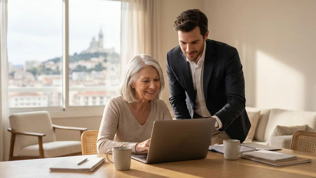 Cours d'informatique à domicile pour seniors à Marseille : formation personnalisée et crédit d'impôt 50%.